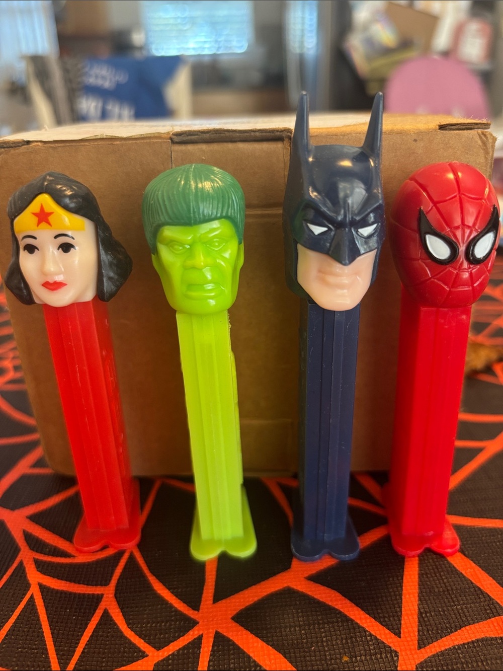Classic Superhero Candy Dispenser Set — Wonder Woman, Hulk, Batman, Spider-Man